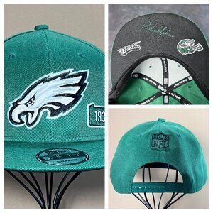 NEW Philadelphia Eagles New Era 9FIFTY Snapback Hat Cap NFL Green Wool
